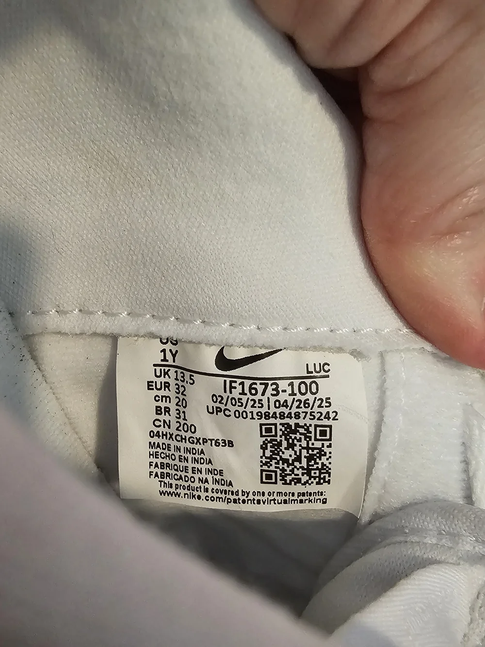 Nike Kids' All-White Force 1 Low Lace Sneakers